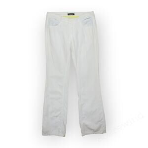XS (0) Capital Tailors Pant White Blue Chambray Single-Stitch Beach